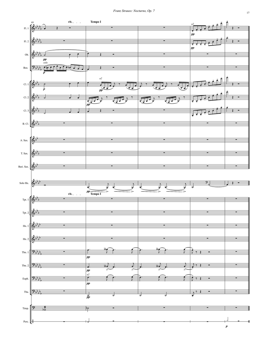 Nocturno, Op. 7 for Solo Horn and Wind Ensemble Score scores gallery preview page 6