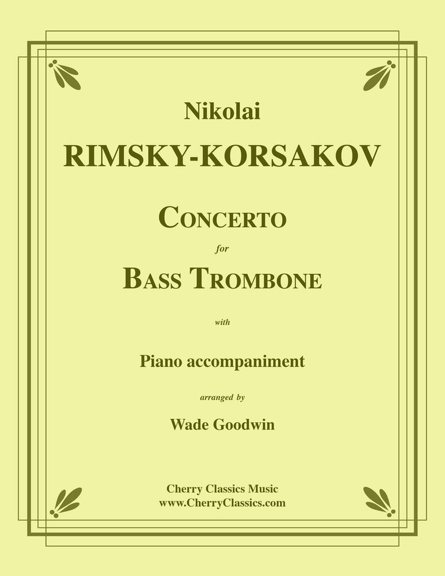 Concerto for Bass Trombone with Piano accompaniment Bass Trombone scores gallery preview page 1