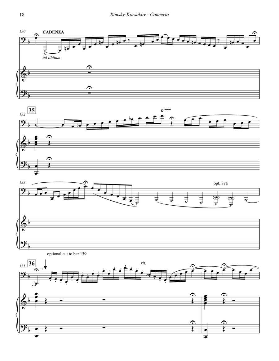Concerto for Bass Trombone with Piano accompaniment Bass Trombone scores gallery preview page 7