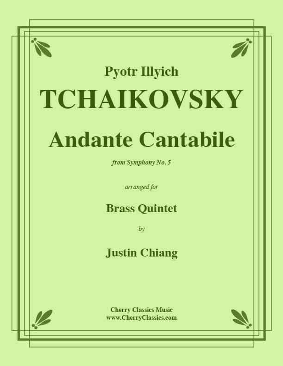 Andante Cantabile from Symphony No. 5 for Brass Quintet Brass Quintet scores gallery preview page 1