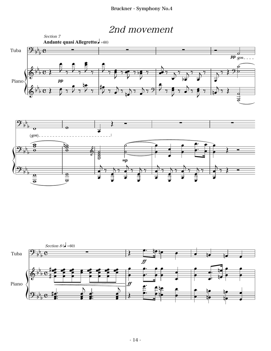 Orchestral Excerpts for Tuba with Piano accompaniment, Volume 2 Tuba scores gallery preview page 6