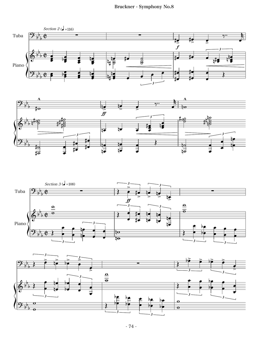 Orchestral Excerpts for Tuba with Piano accompaniment, Volume 2 Tuba scores gallery preview page 9