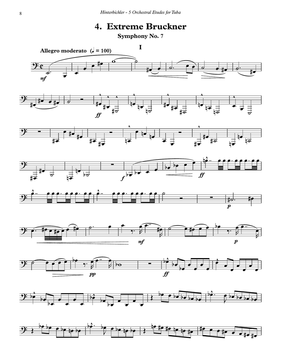 Twelve Orchestral Etudes for Tuba, Volume 1 Tuba scores gallery preview page 4