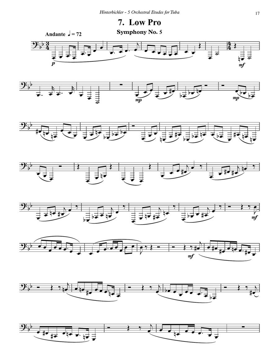 Twelve Orchestral Etudes for Tuba, Volume 1 Tuba scores gallery preview page 6