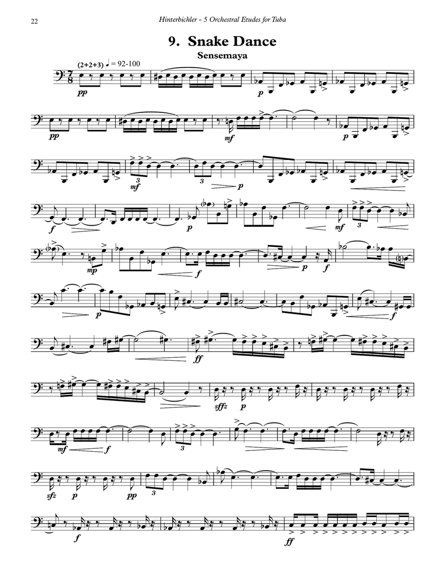 Twelve Orchestral Etudes for Tuba, Volume 1 Tuba scores gallery preview page 7