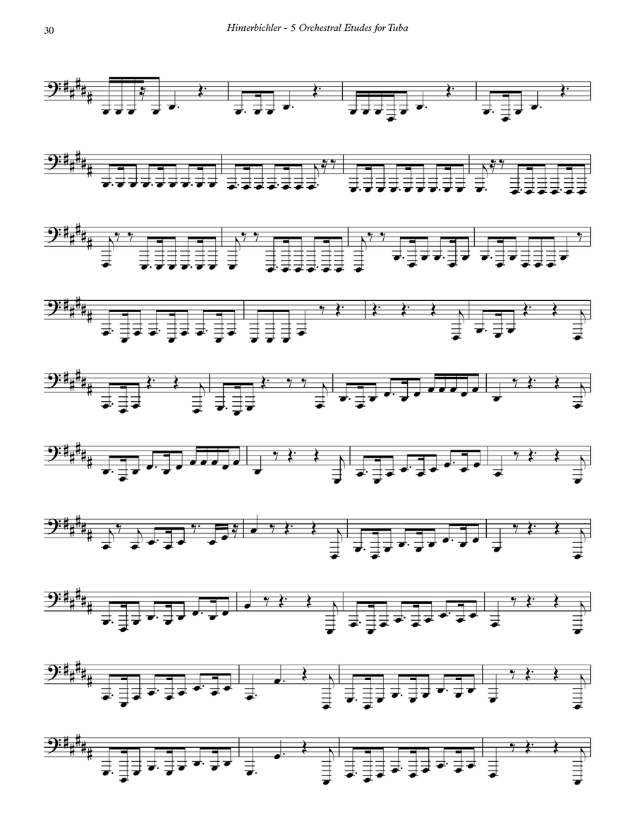 Twelve Orchestral Etudes for Tuba, Volume 1 Tuba scores gallery preview page 9