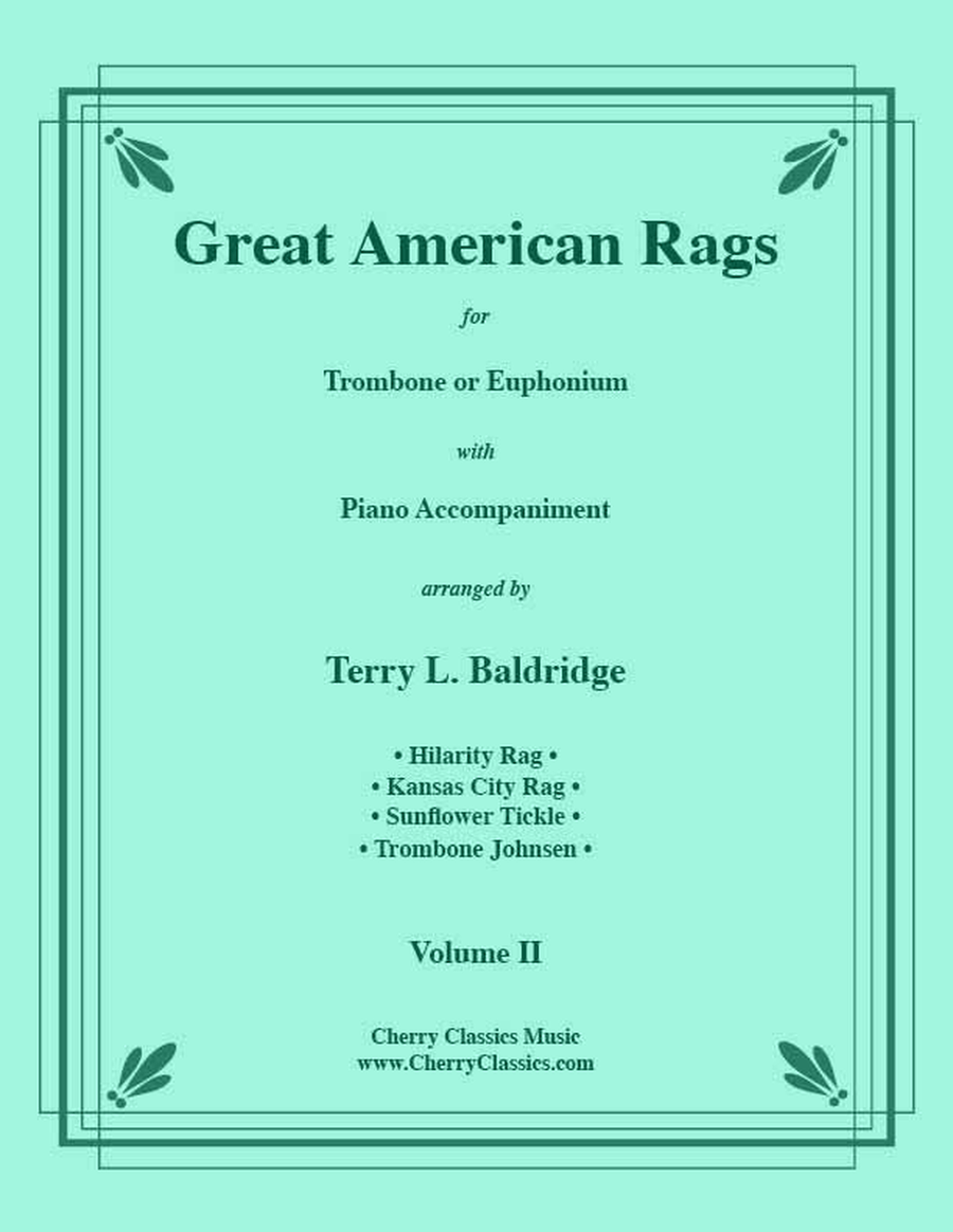 Great American Rags for Trombone or Euphonium & Piano, Volume 2 Euphonium scores gallery preview page 1