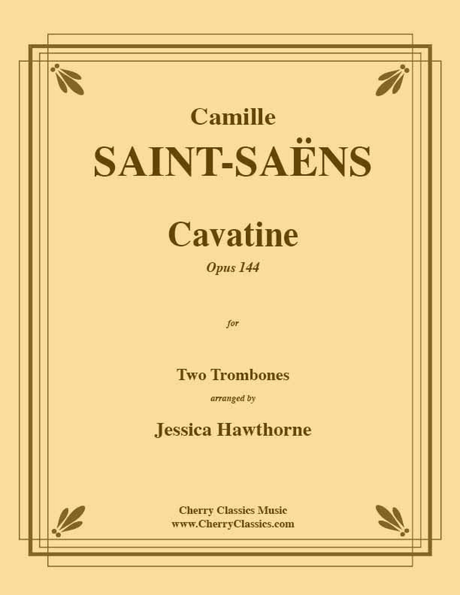 Cavatine for Two Trombones Trombone Duet scores gallery preview page 1