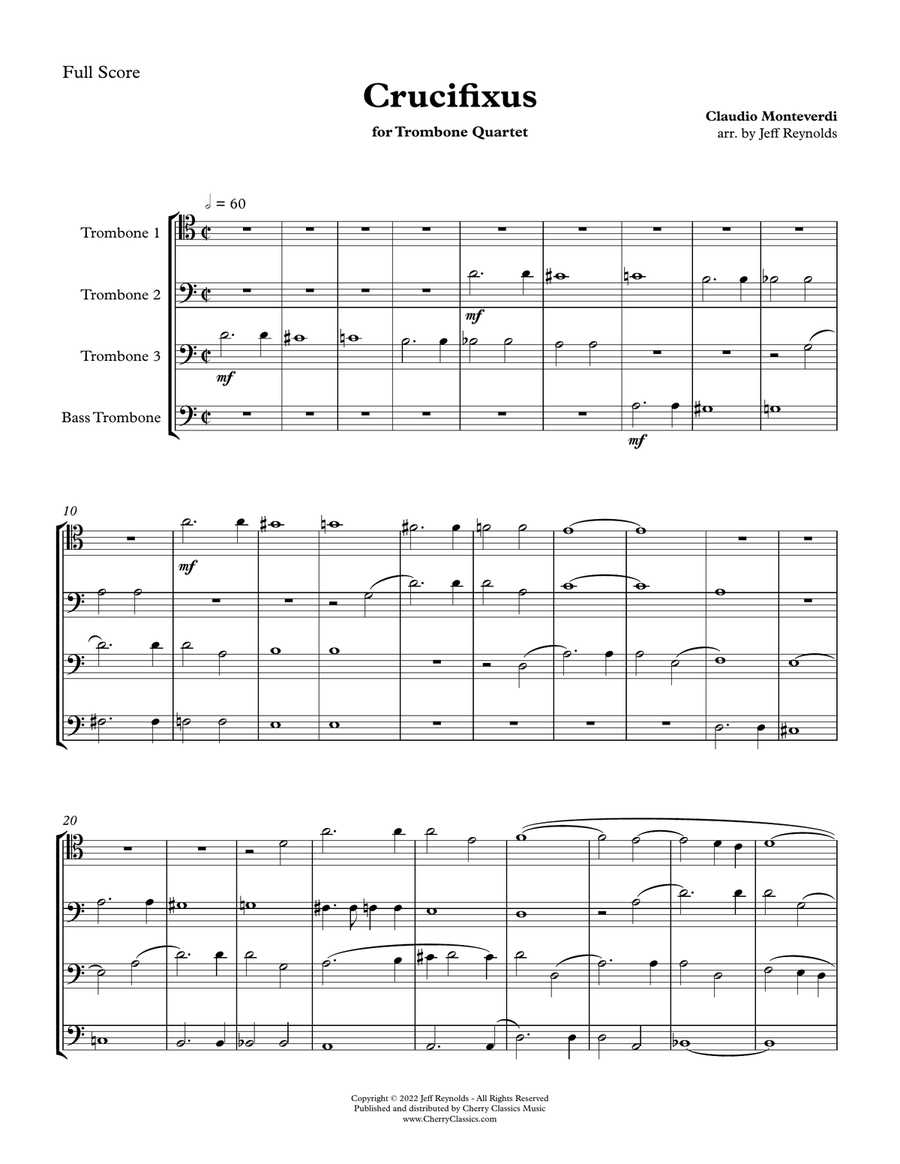 Crucifixus for Trombone Quartet 4-Part scores gallery preview page 2