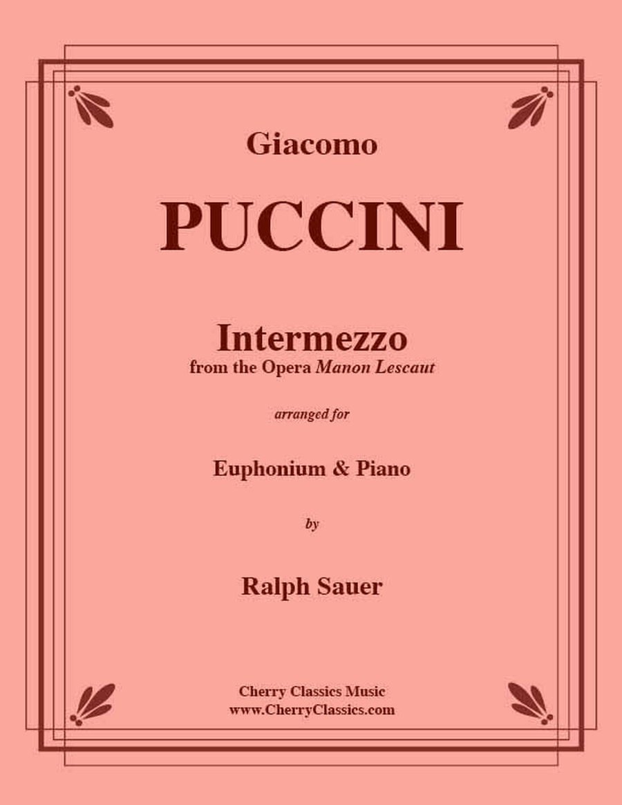 Intermezzo from Manon Lescaut for Euphonium and Piano Euphonium scores gallery preview page 1
