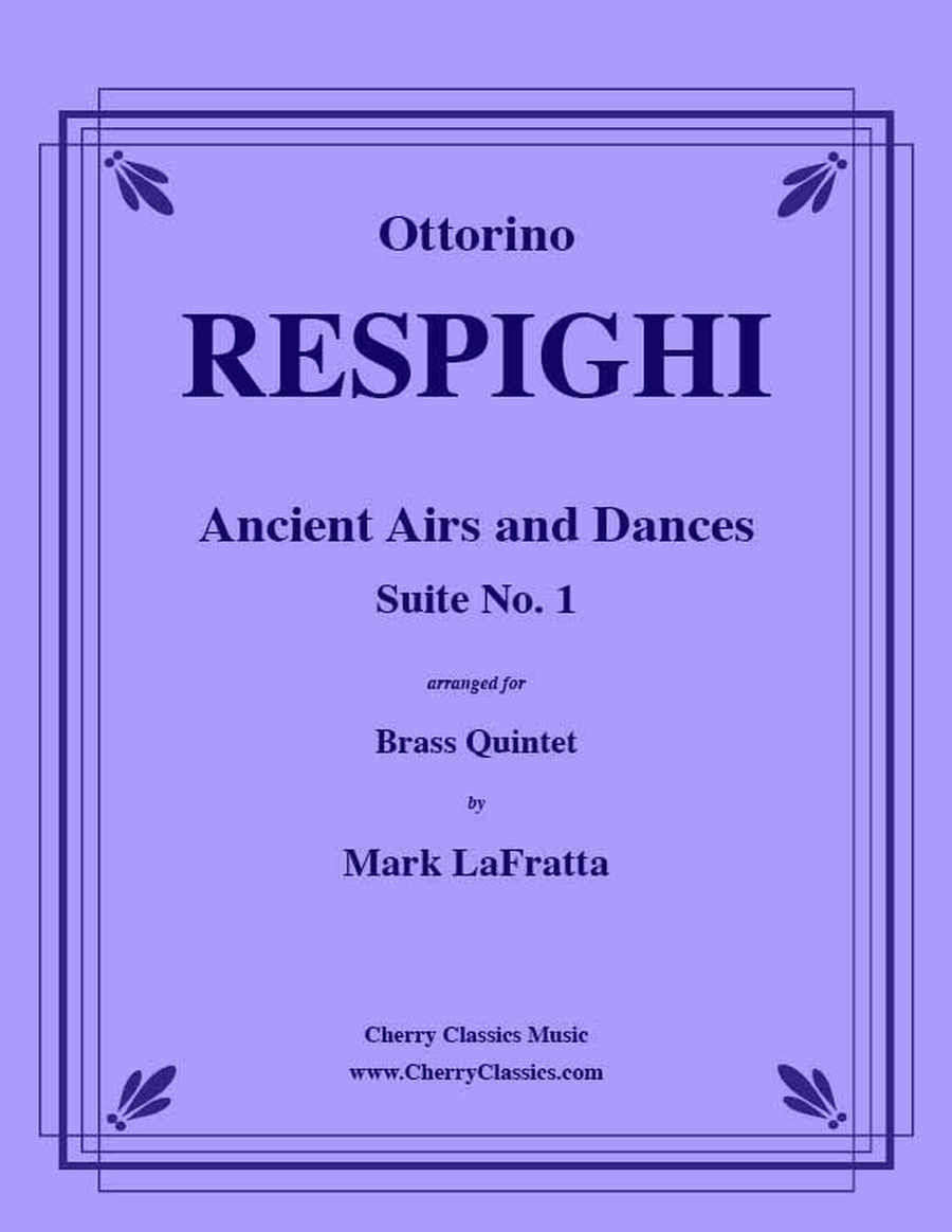 Ancient Airs and Dances, Suite No. 1 for Brass Quintet Brass Quintet scores gallery preview page 1