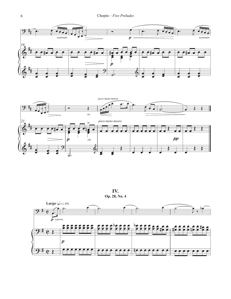 Five Preludes for Trombone and Piano Piano Accompaniment scores gallery preview page 5