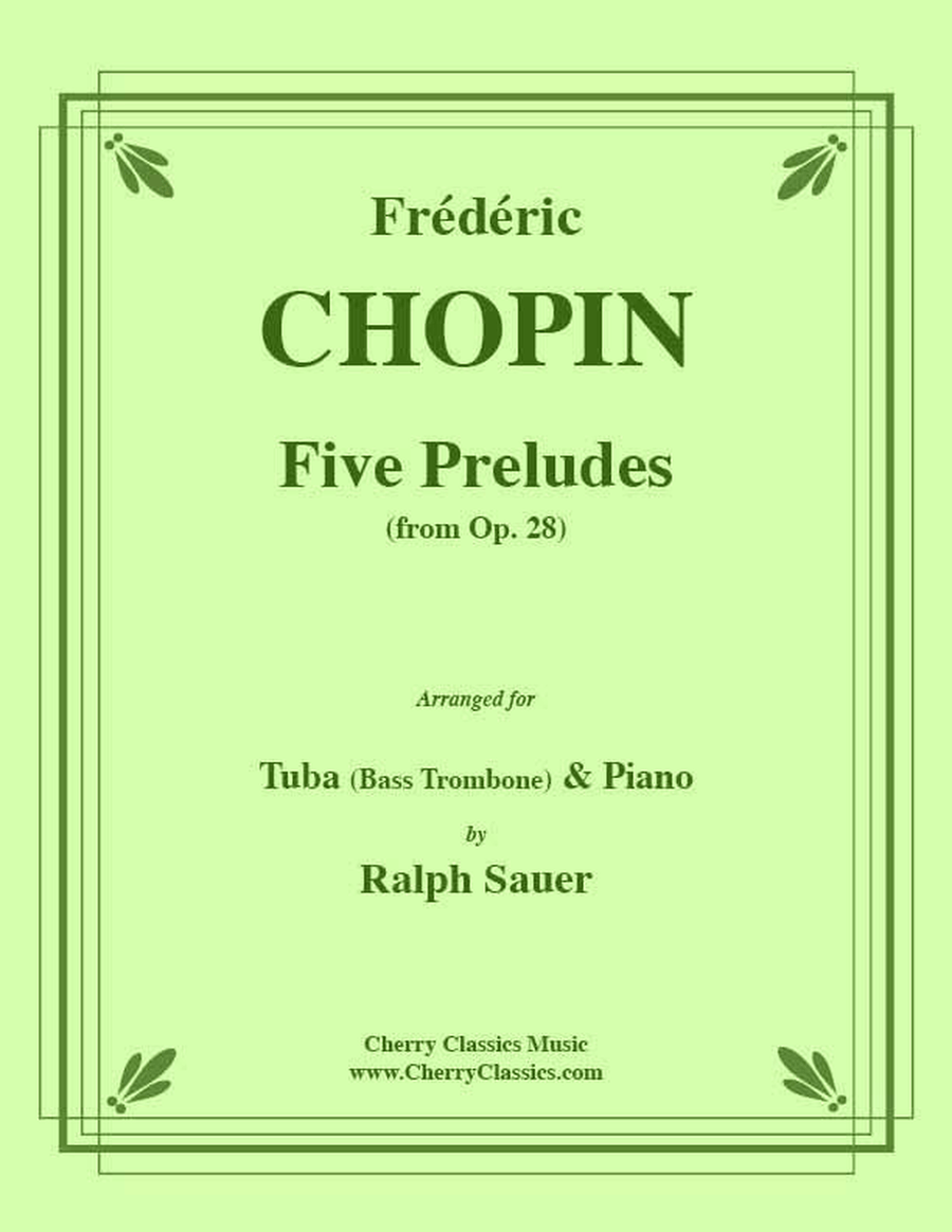 Five Preludes for Tuba or Bass Trombone and Piano Bass Trombone scores gallery preview page 1