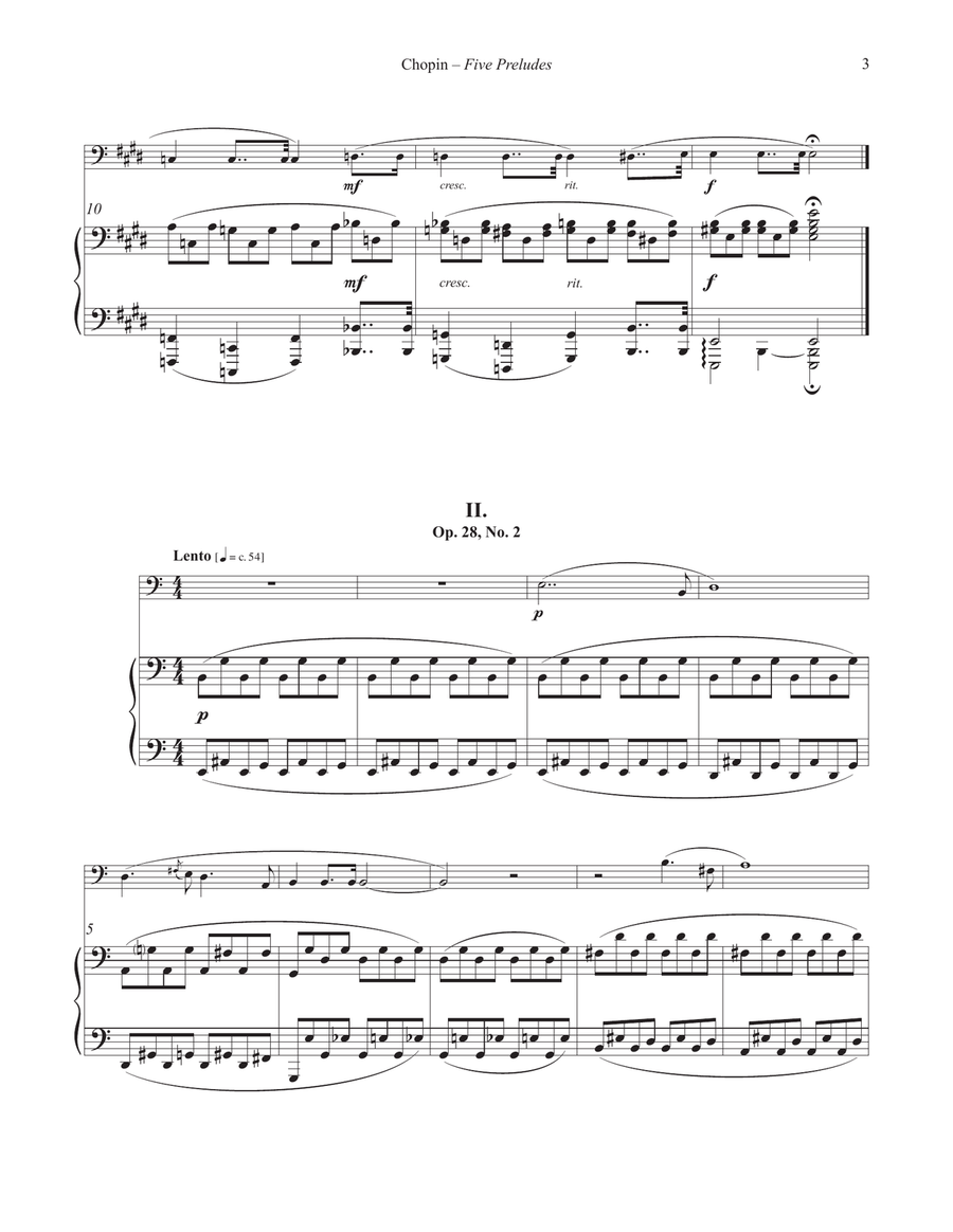 Five Preludes for Tuba or Bass Trombone and Piano Bass Trombone scores gallery preview page 3