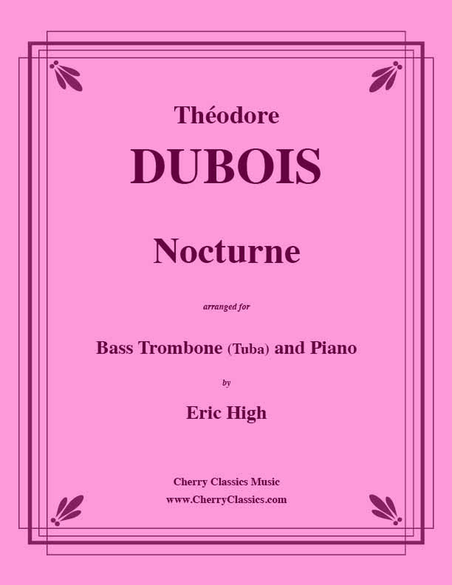 Nocturne for Bass Trombone or Tuba and Piano Trombone scores gallery preview page 1
