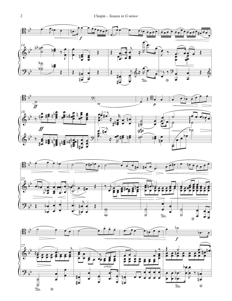 Sonata in G minor for Trombone and Piano Piano Accompaniment scores gallery preview page 3