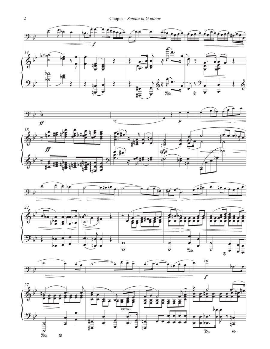 Sonata in G minor for Euphonium and Piano Euphonium scores gallery preview page 3