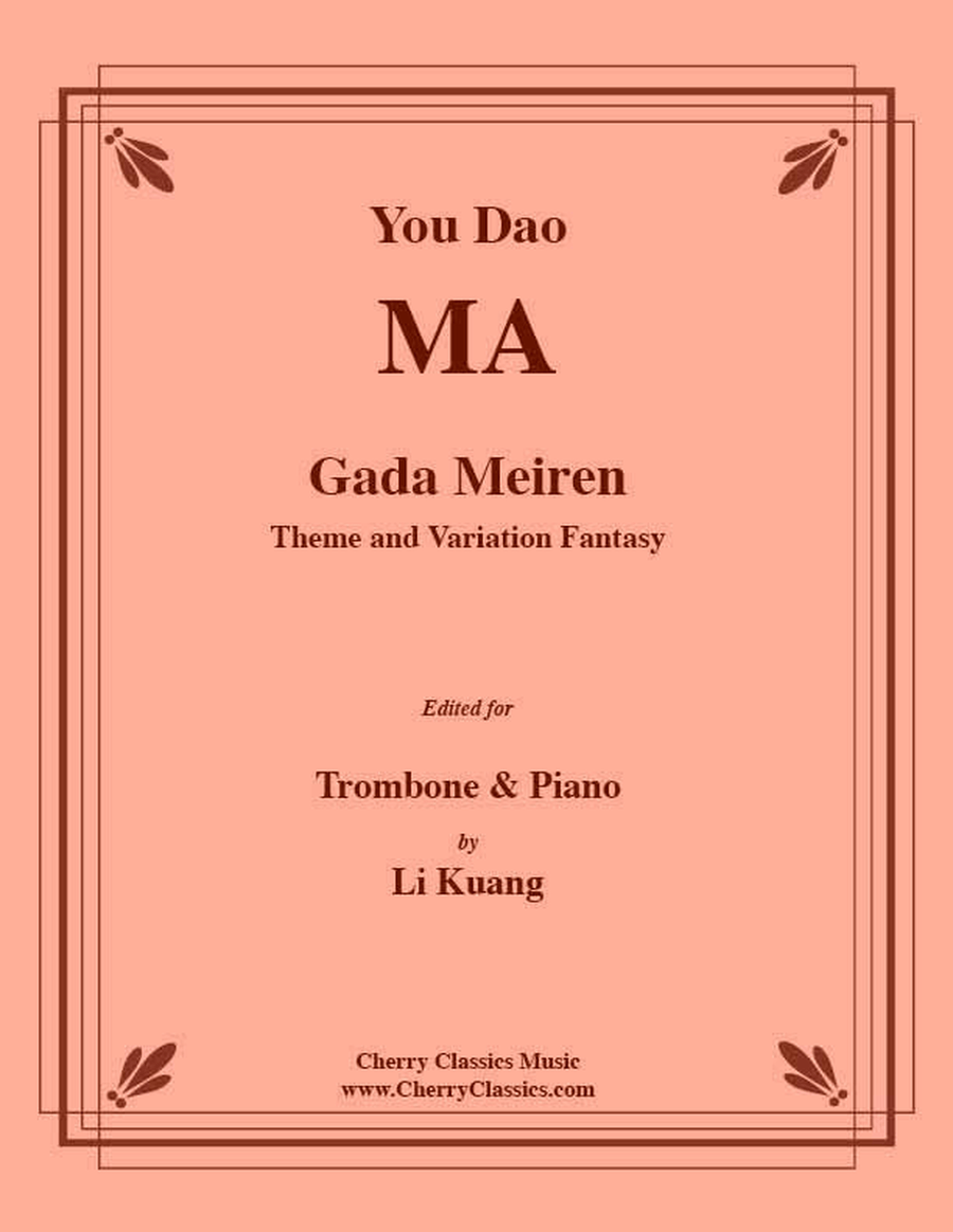 Gada Meirin Theme and Variations Fantasy for Trombone and Piano Piano Accompaniment scores gallery preview page 1