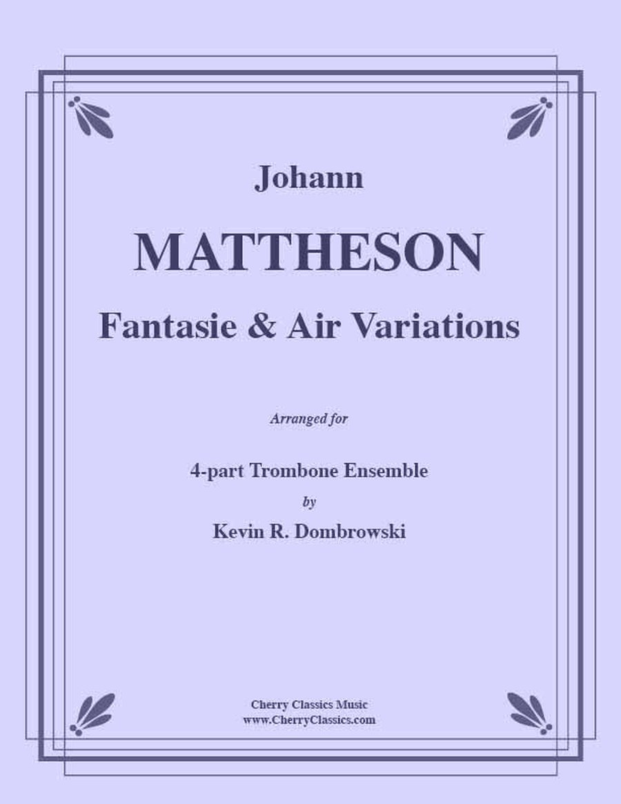 Fantasie and Air Variations for 4-part Trombone Ensemble 4-Part scores gallery preview page 1