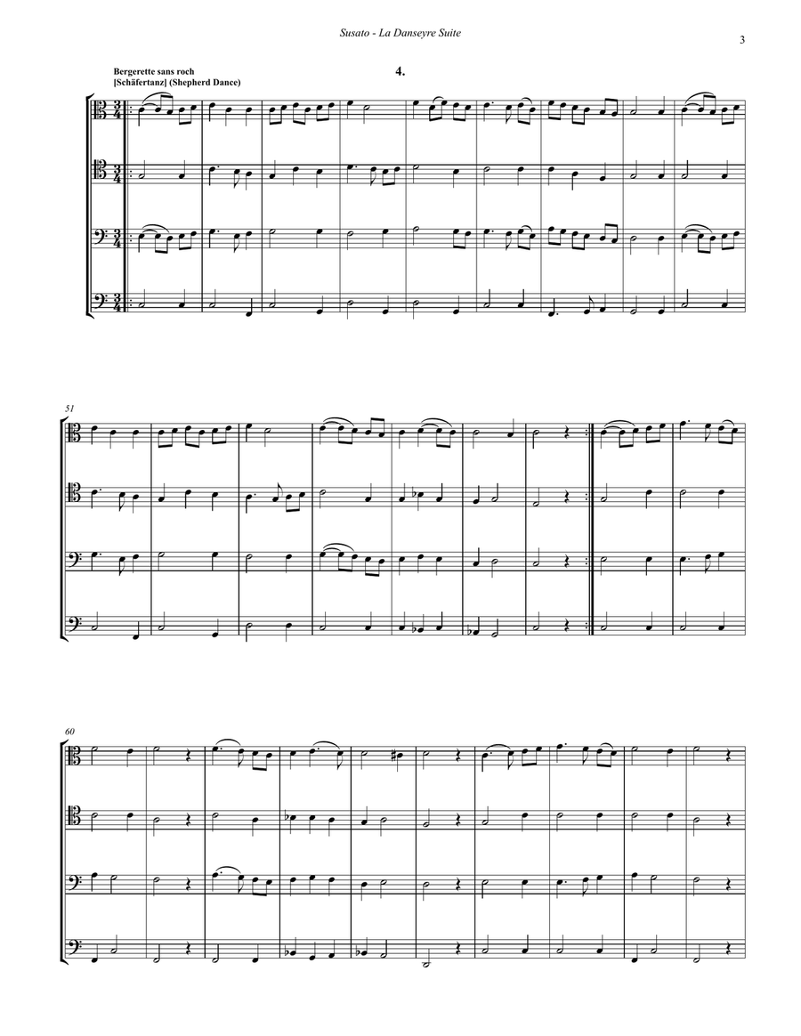 La Danseyre Suite, Selections for 4-part Trombone Ensemble 4-Part scores gallery preview page 4