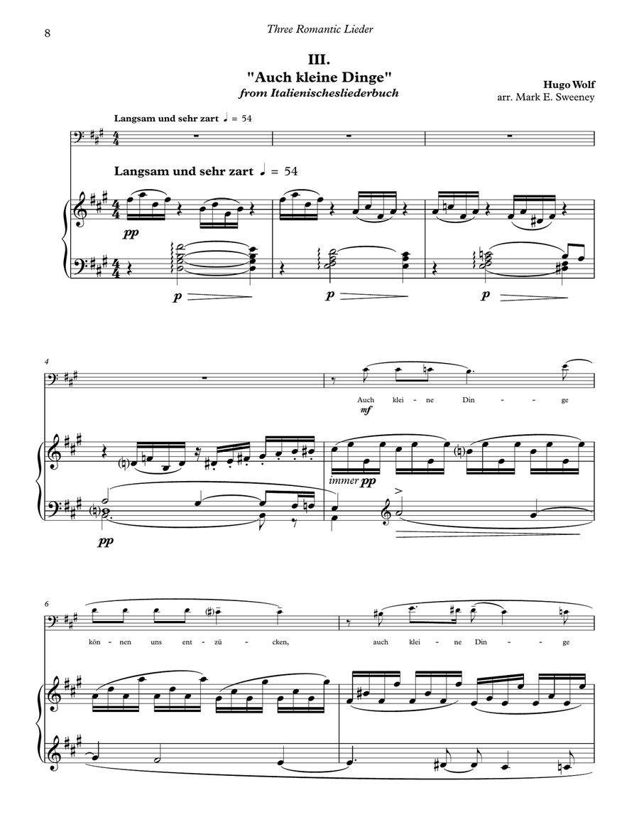 Three Romantic Lieder for Trombone and Piano Piano Accompaniment scores gallery preview page 5