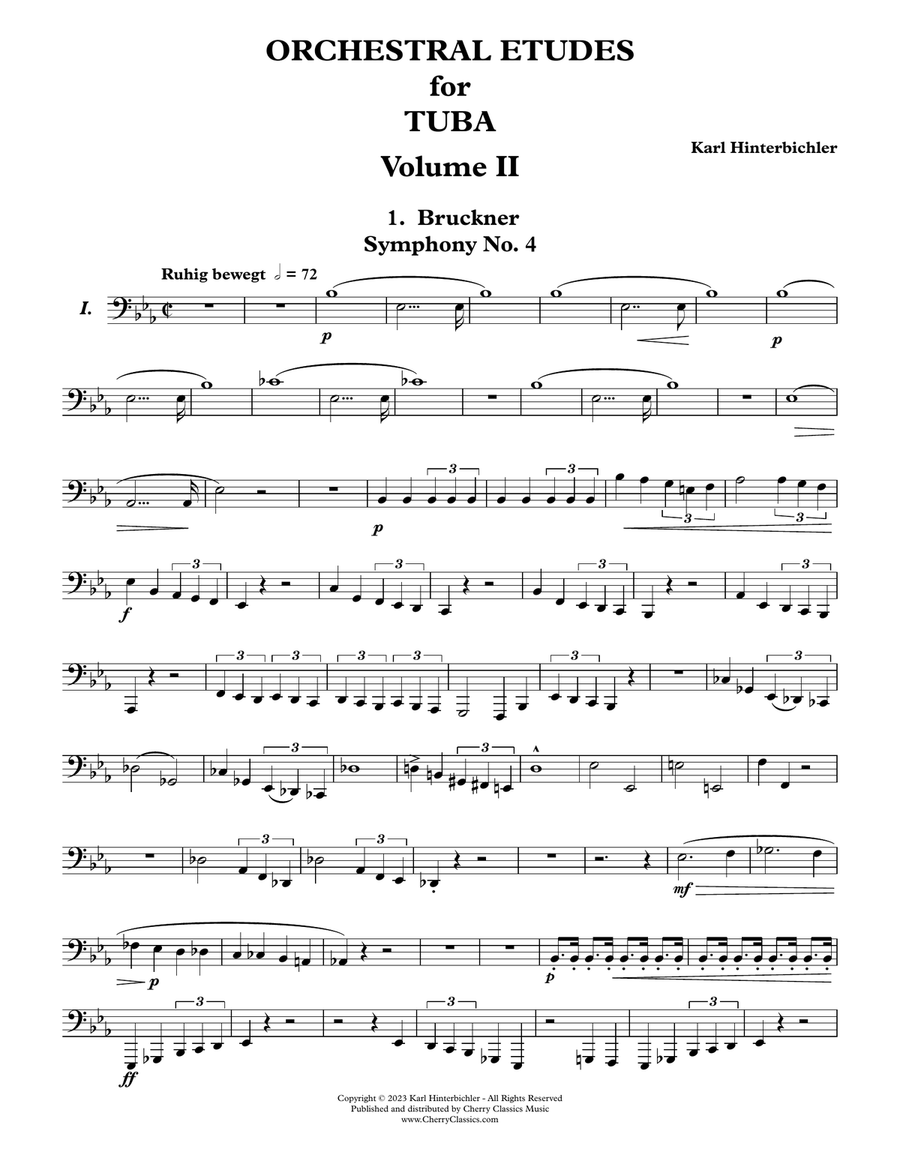 Orchestral Etudes for Tuba, Volume 2 Tuba scores gallery preview page 2