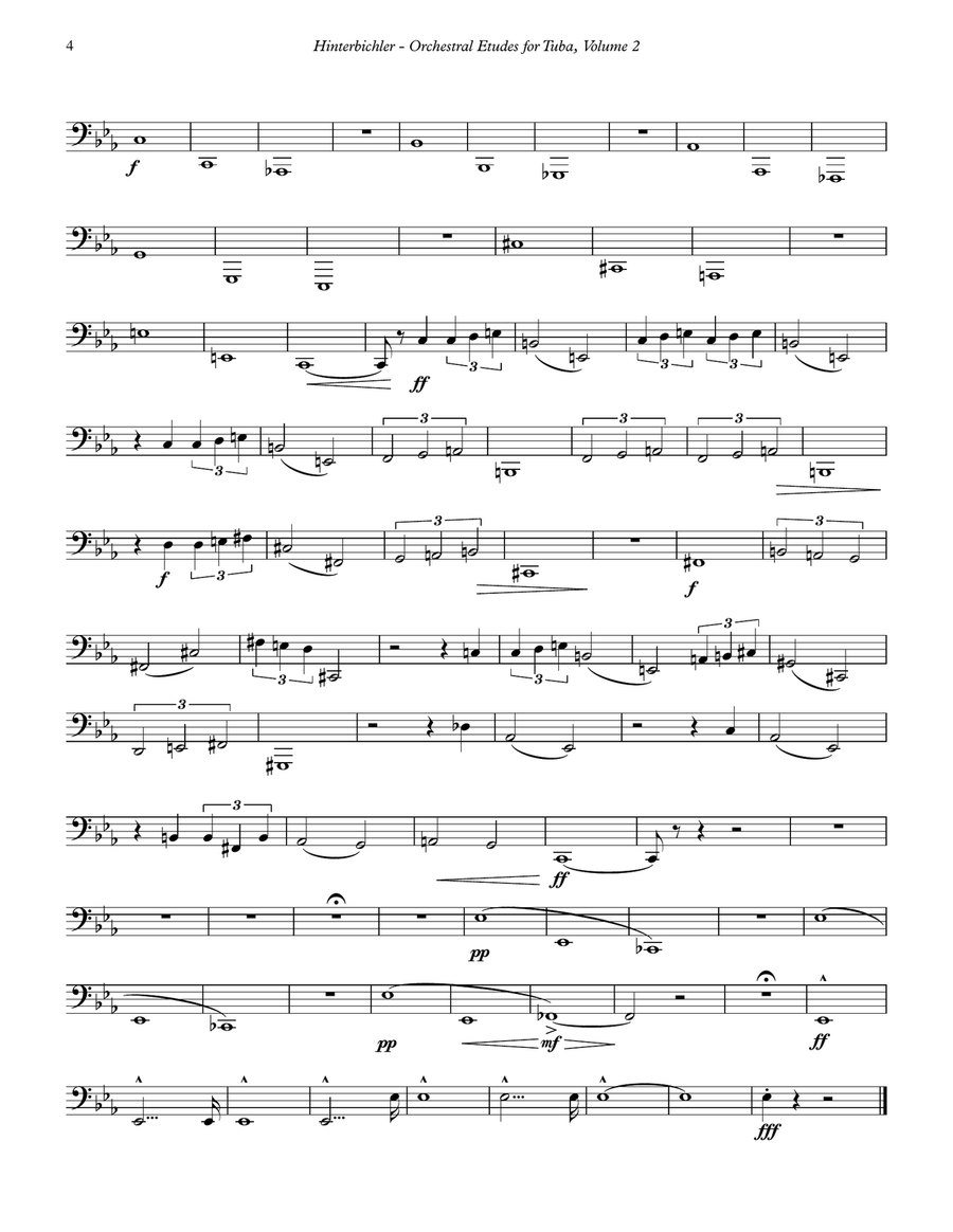 Orchestral Etudes for Tuba, Volume 2 Tuba scores gallery preview page 3