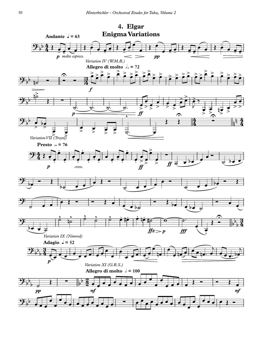 Orchestral Etudes for Tuba, Volume 2 Tuba scores gallery preview page 6