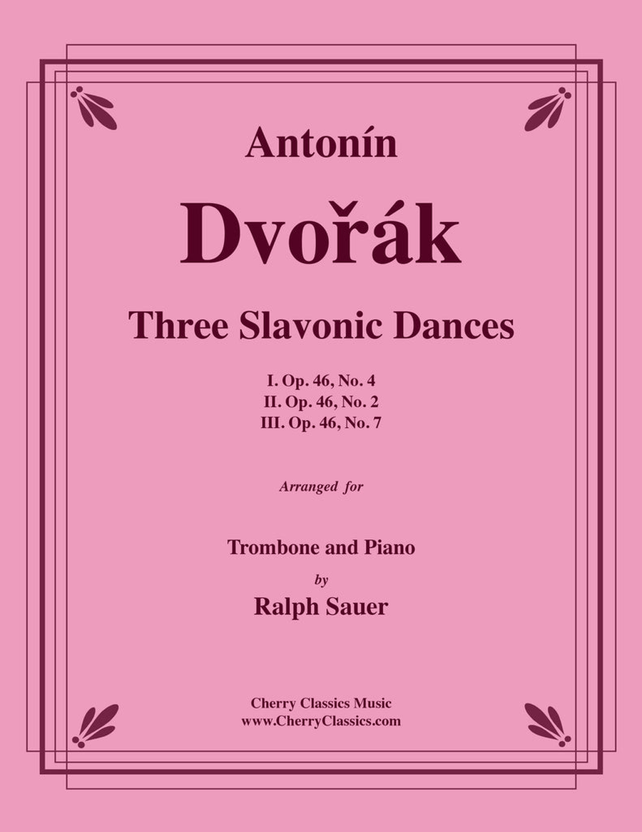 Three Slavonic Dances for Trombone and Piano Piano Accompaniment scores gallery preview page 1