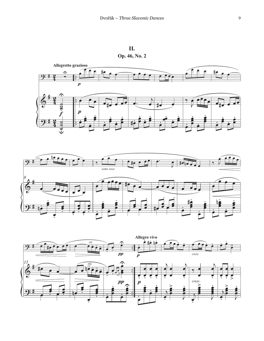 Three Slavonic Dances for Euphonium and Piano Euphonium scores gallery preview page 3