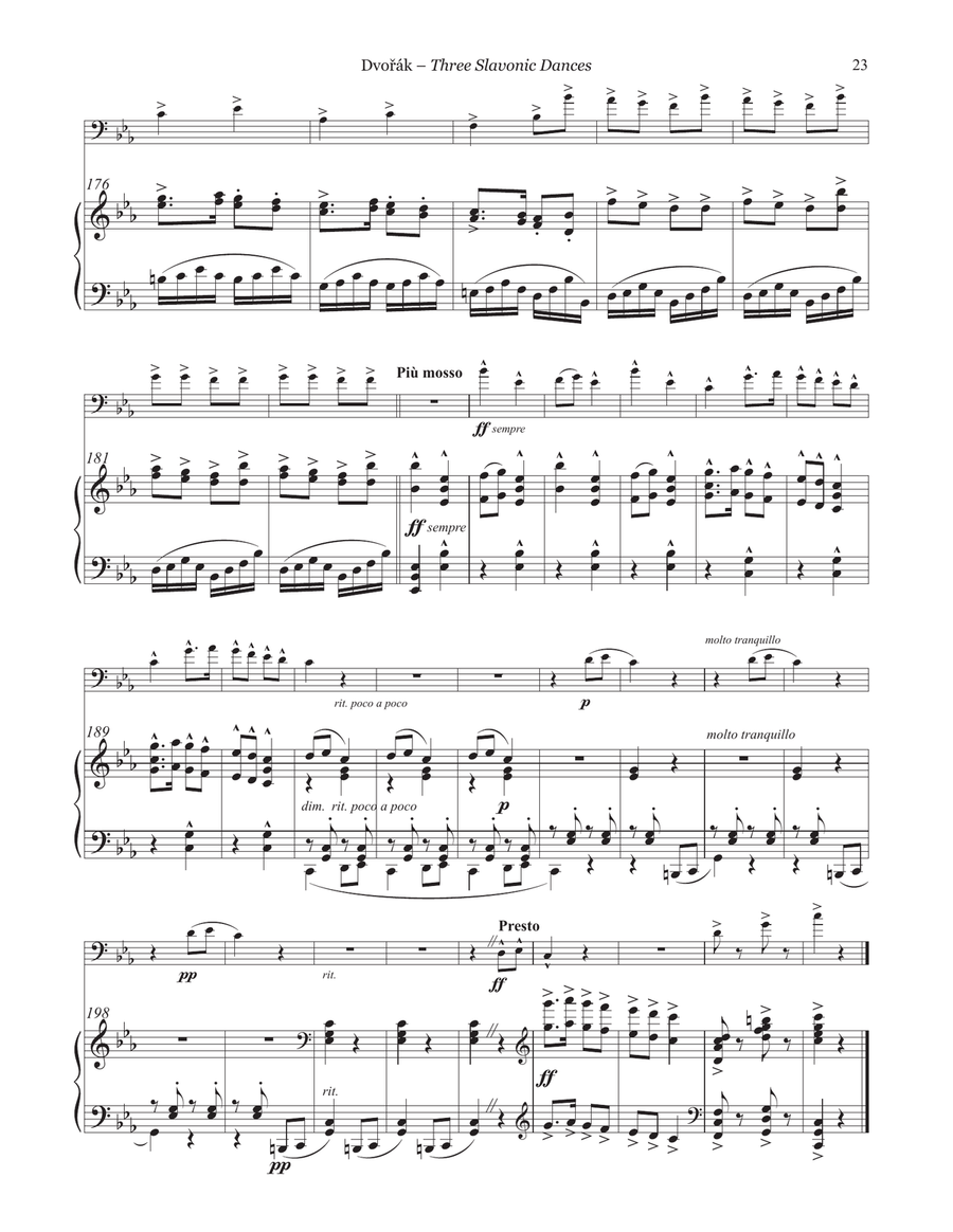 Three Slavonic Dances for Euphonium and Piano Euphonium scores gallery preview page 5