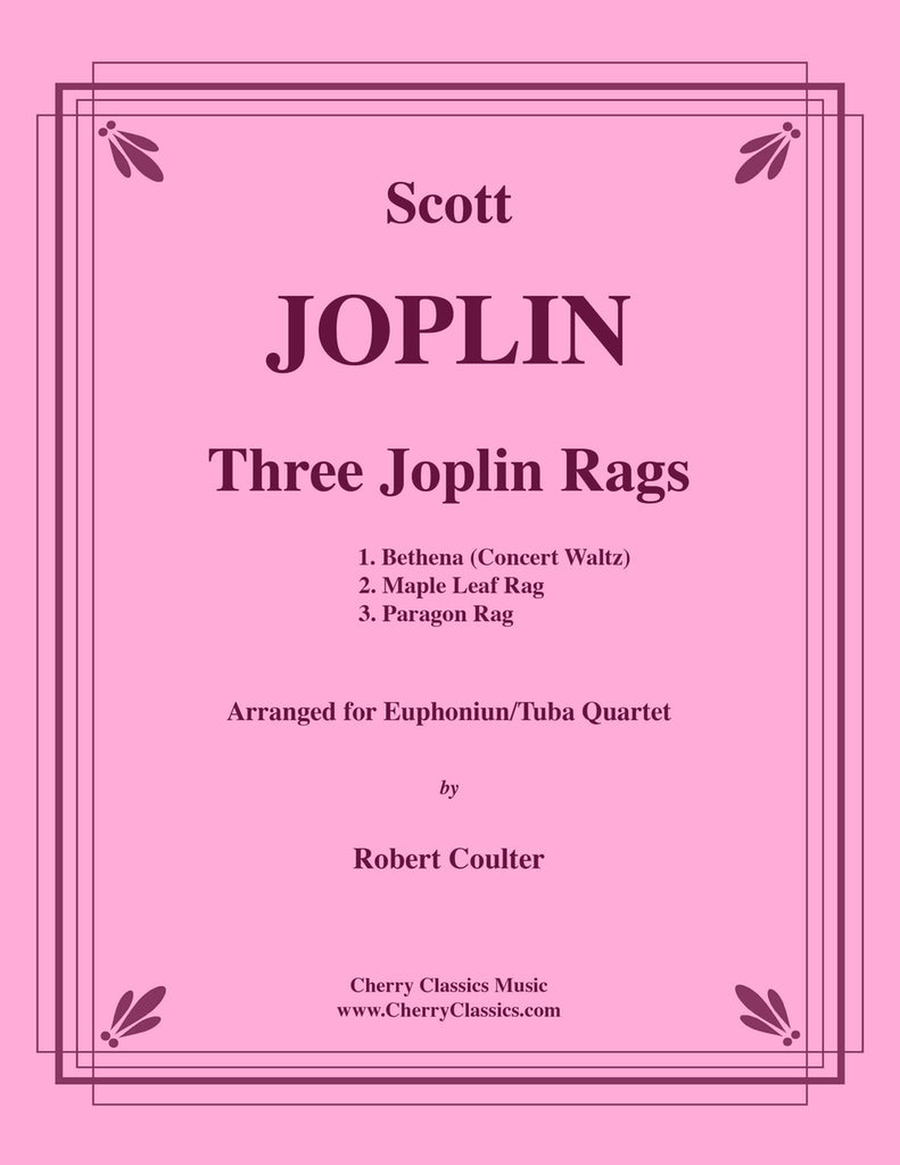 Three Joplin Rags for Euphonium/Tuba Quartet Tuba Quartet scores gallery preview page 1