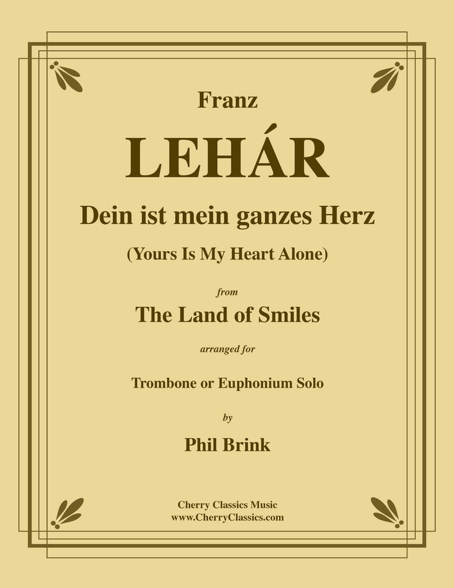 Dein ist mein ganzes Herz for Trombone or Euphonium and Piano Euphonium scores gallery preview page 1