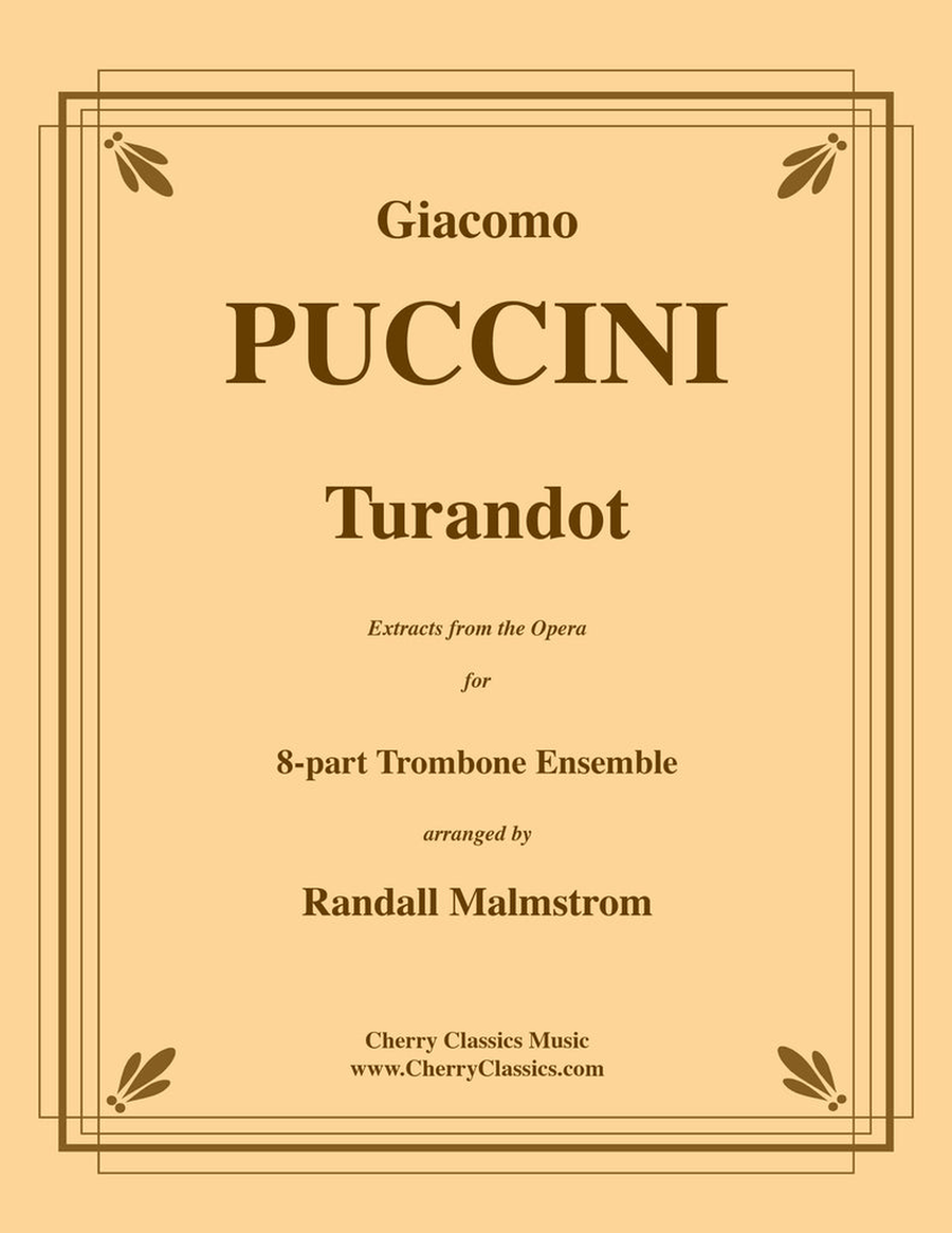 Puccini - Turandot, Extracts from the Opera for 8-part Trombone Ensemble Trombone scores gallery preview page 1