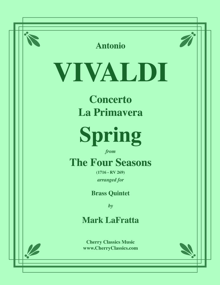 Spring from the Four Seasons for Brass Quintet Brass Quintet scores gallery preview page 1
