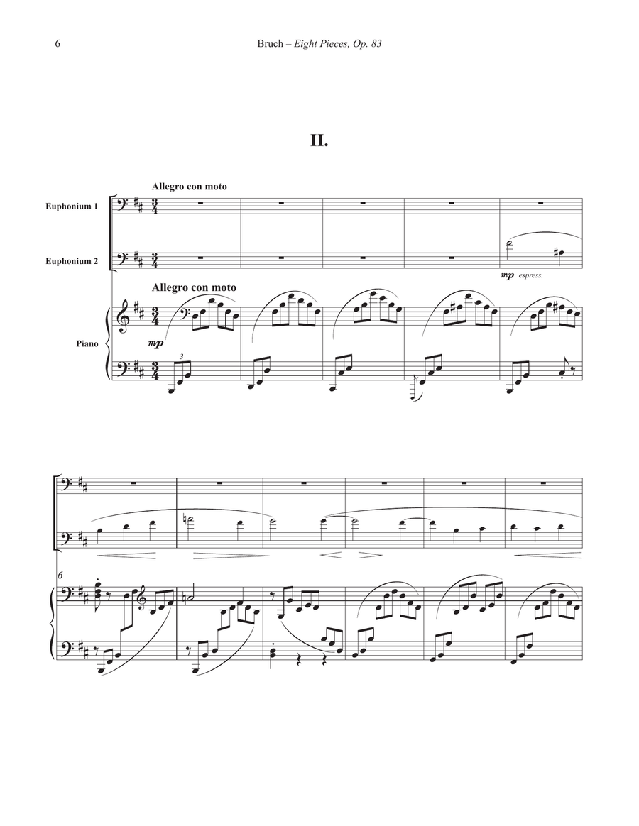 Eight Pieces, Op. 83 for Two Euphoniums and Piano Euphonium Duet scores gallery preview page 3