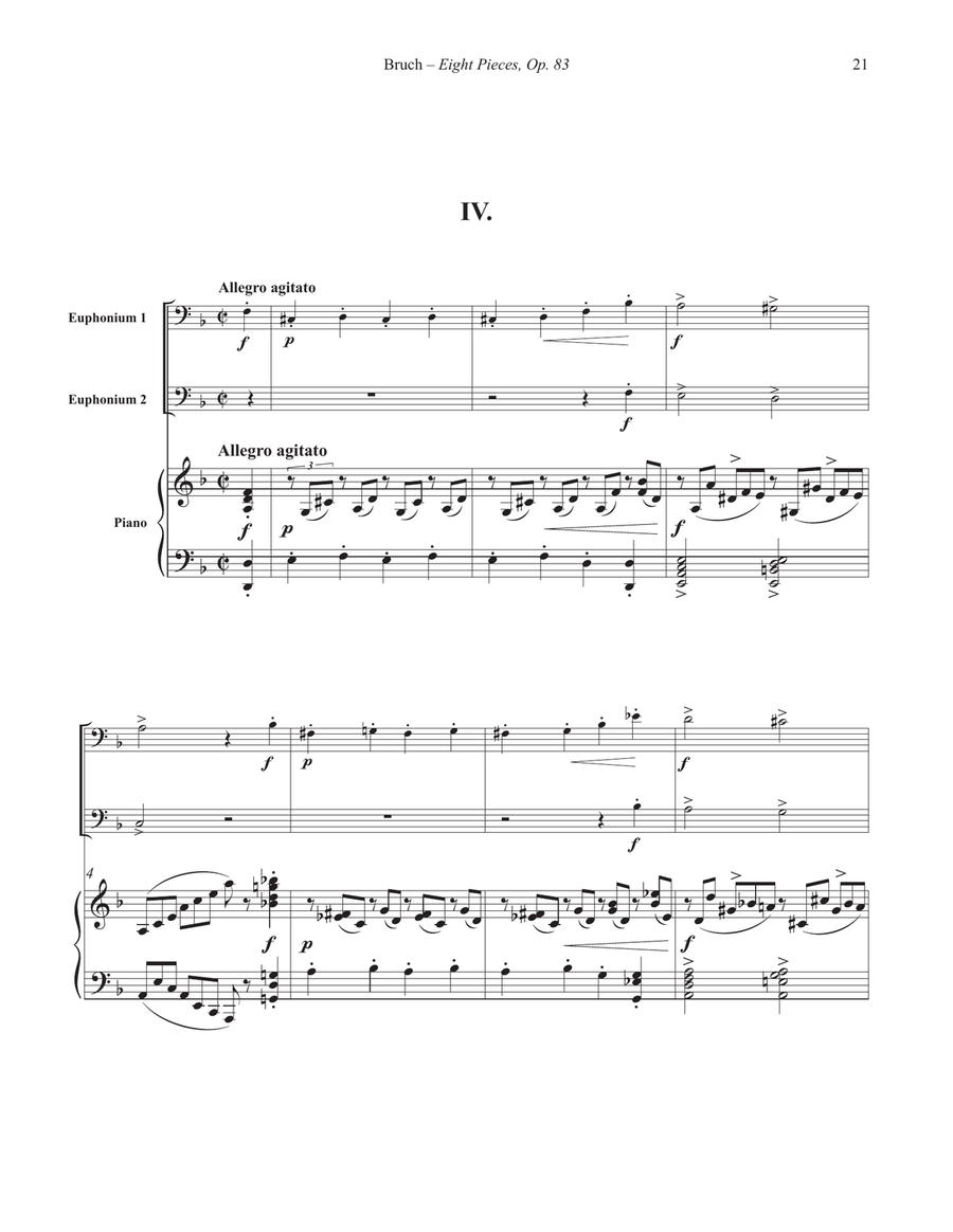 Eight Pieces, Op. 83 for Two Euphoniums and Piano Euphonium Duet scores gallery preview page 5