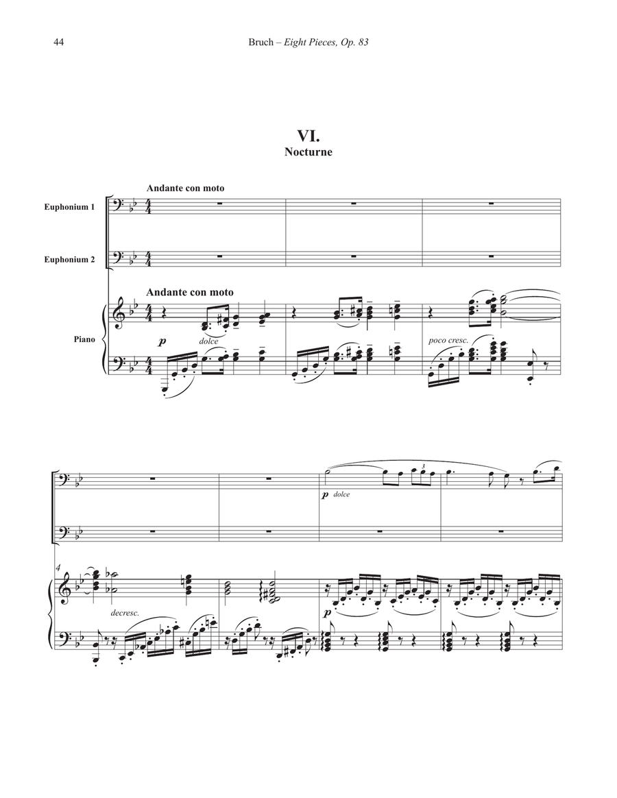 Eight Pieces, Op. 83 for Two Euphoniums and Piano Euphonium Duet scores gallery preview page 7