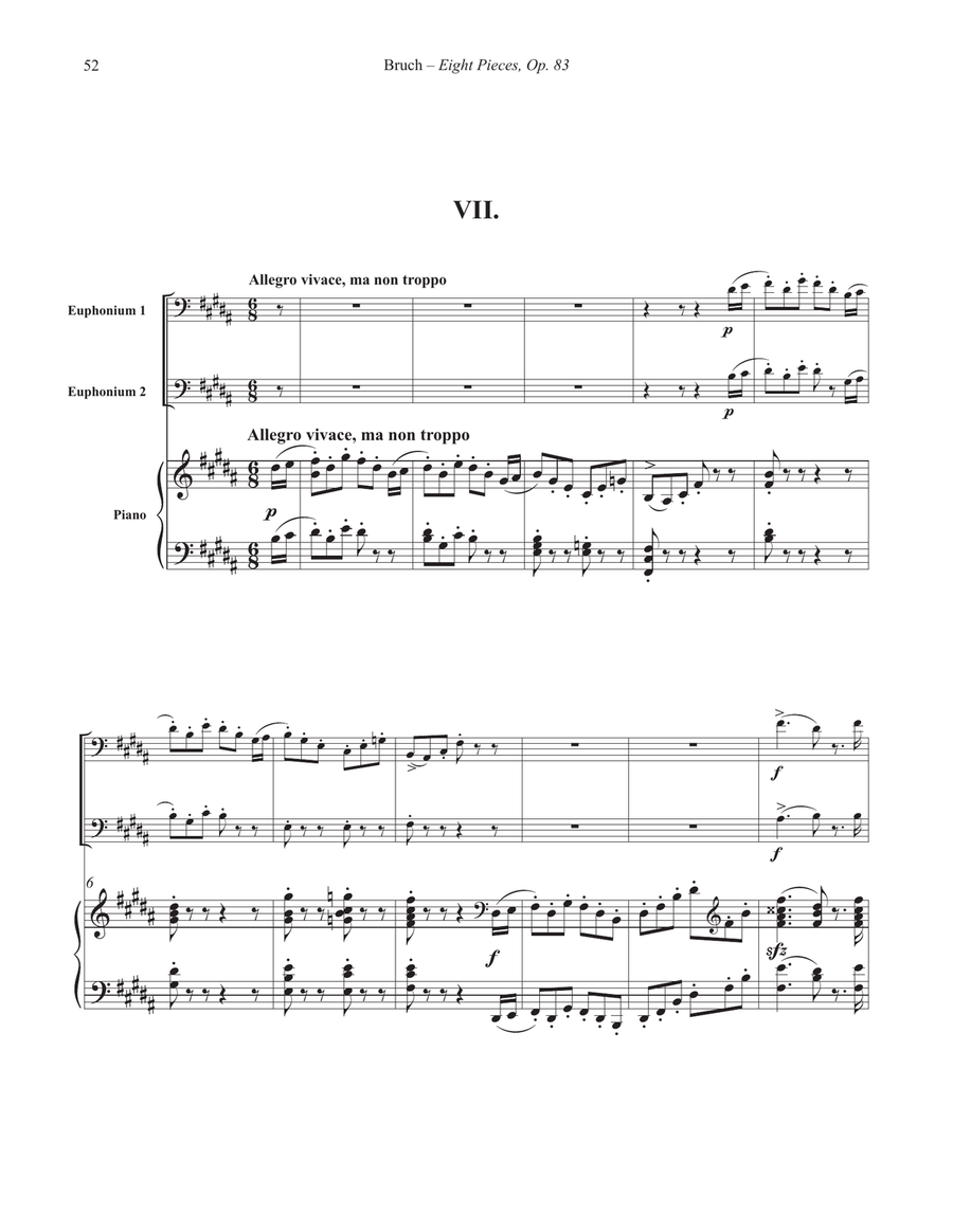 Eight Pieces, Op. 83 for Two Euphoniums and Piano Euphonium Duet scores gallery preview page 8