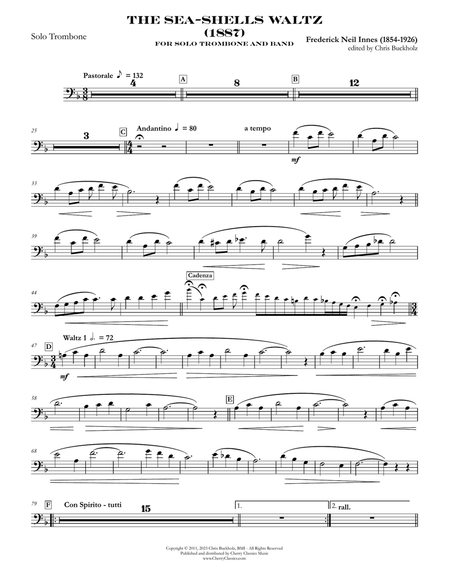 The Sea-Shells Waltz for Trombone and Band Trombone Solo scores gallery preview page 2