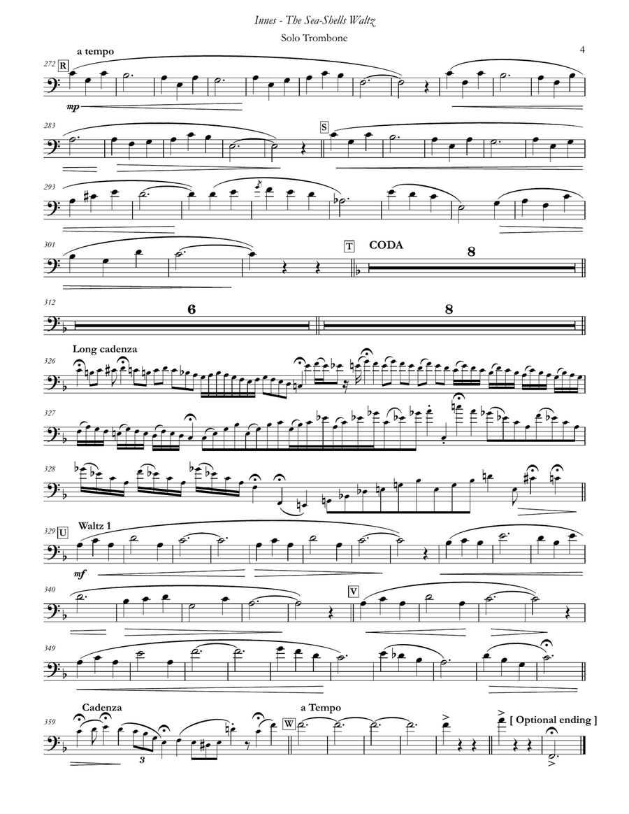 The Sea-Shells Waltz for Trombone and Band Trombone Solo scores gallery preview page 4