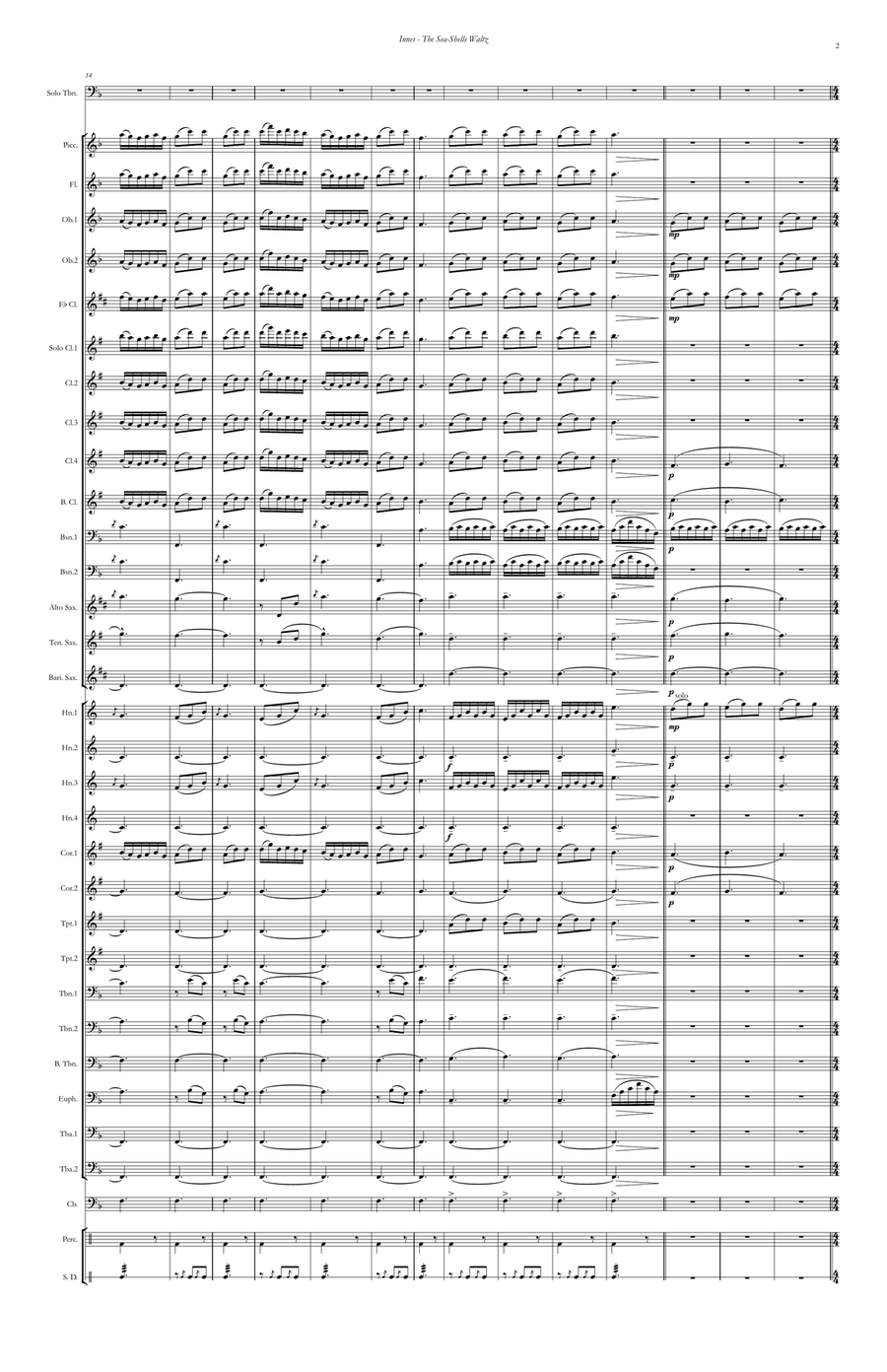 The Sea-Shells Waltz for Trombone and Band Trombone Solo scores gallery preview page 6
