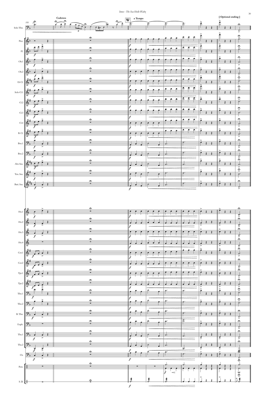 The Sea-Shells Waltz for Trombone and Band Trombone Solo scores gallery preview page 9