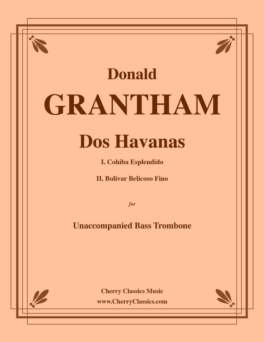 Dos Havanas for Unaccompanied Bass Trombone Trombone scores gallery preview page 1