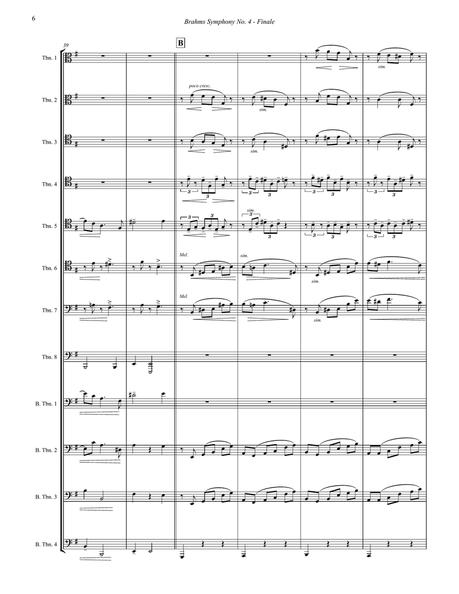 Symphony No. 4 Finale for 12-part Trombone Choir Trombone scores gallery preview page 3