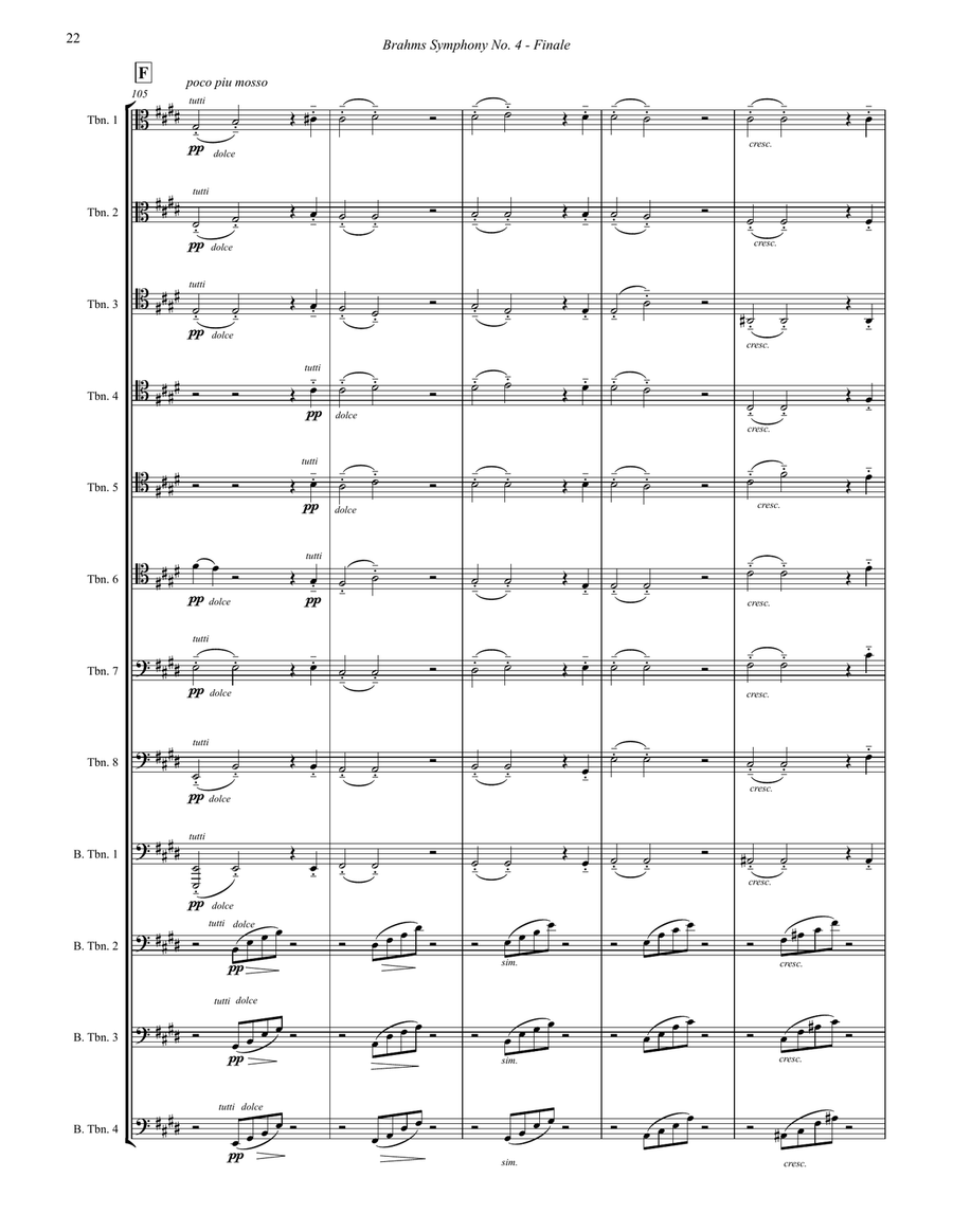 Symphony No. 4 Finale for 12-part Trombone Choir Trombone scores gallery preview page 5