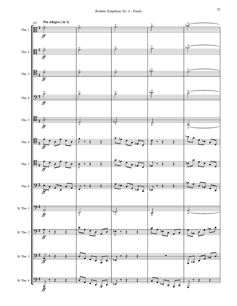 Symphony No. 4 Finale for 12-part Trombone Choir Trombone scores gallery preview page 7