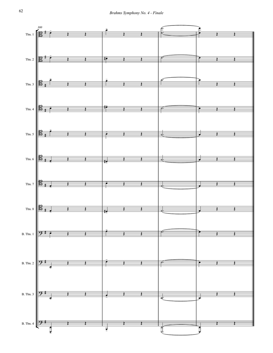Symphony No. 4 Finale for 12-part Trombone Choir Trombone scores gallery preview page 9