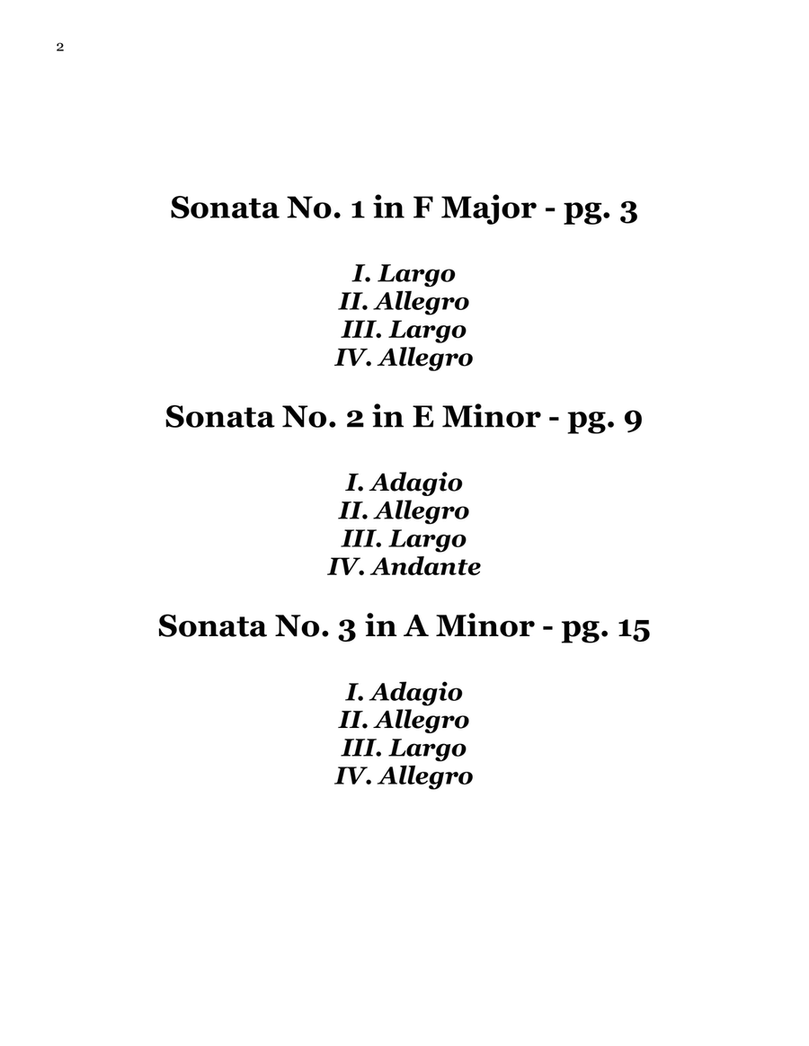 Sonatas 1-3 for Two Trombones Trombone Duet scores gallery preview page 2