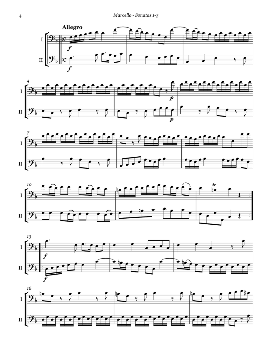 Sonatas 1-3 for Two Trombones Trombone Duet scores gallery preview page 4